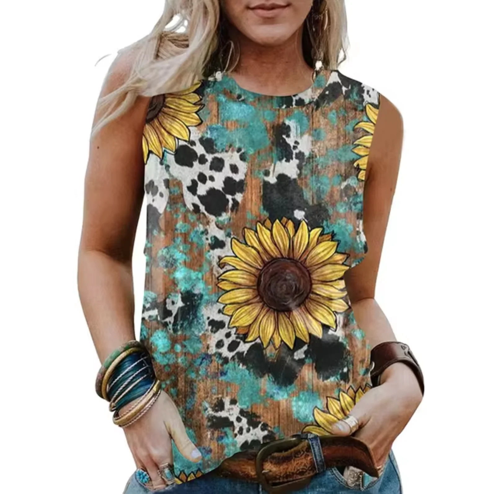 Hayden® | Sunflower Print Tank Top - Image 11