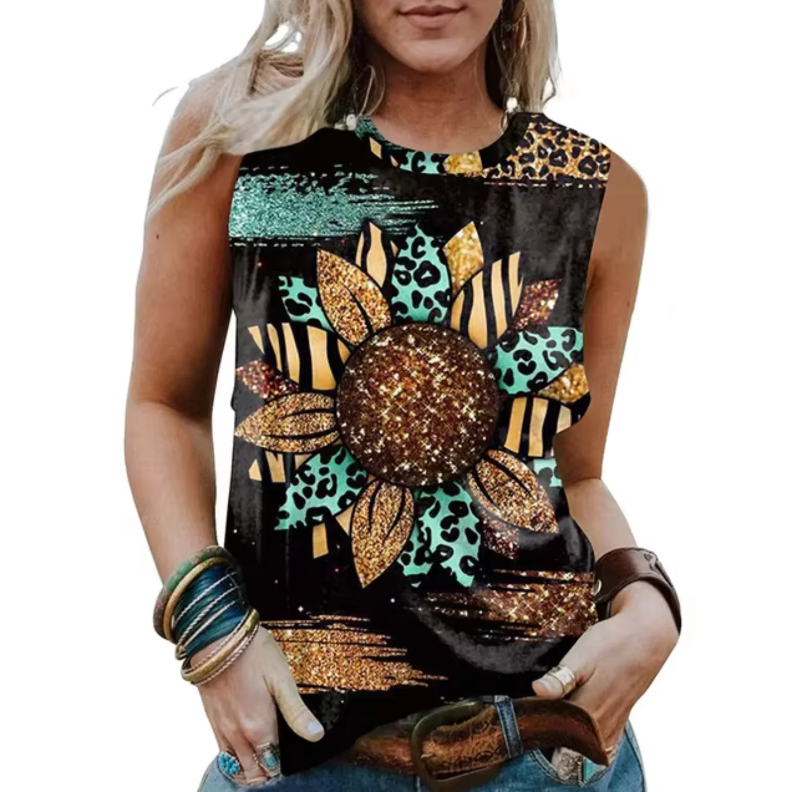 Hayden® | Sunflower Print Tank Top - Image 9