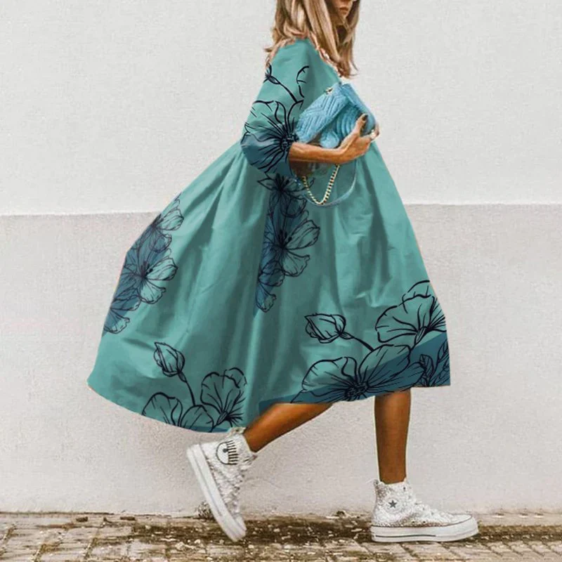 Hebe® | Elegant And Festive Printed Dress - Image 3