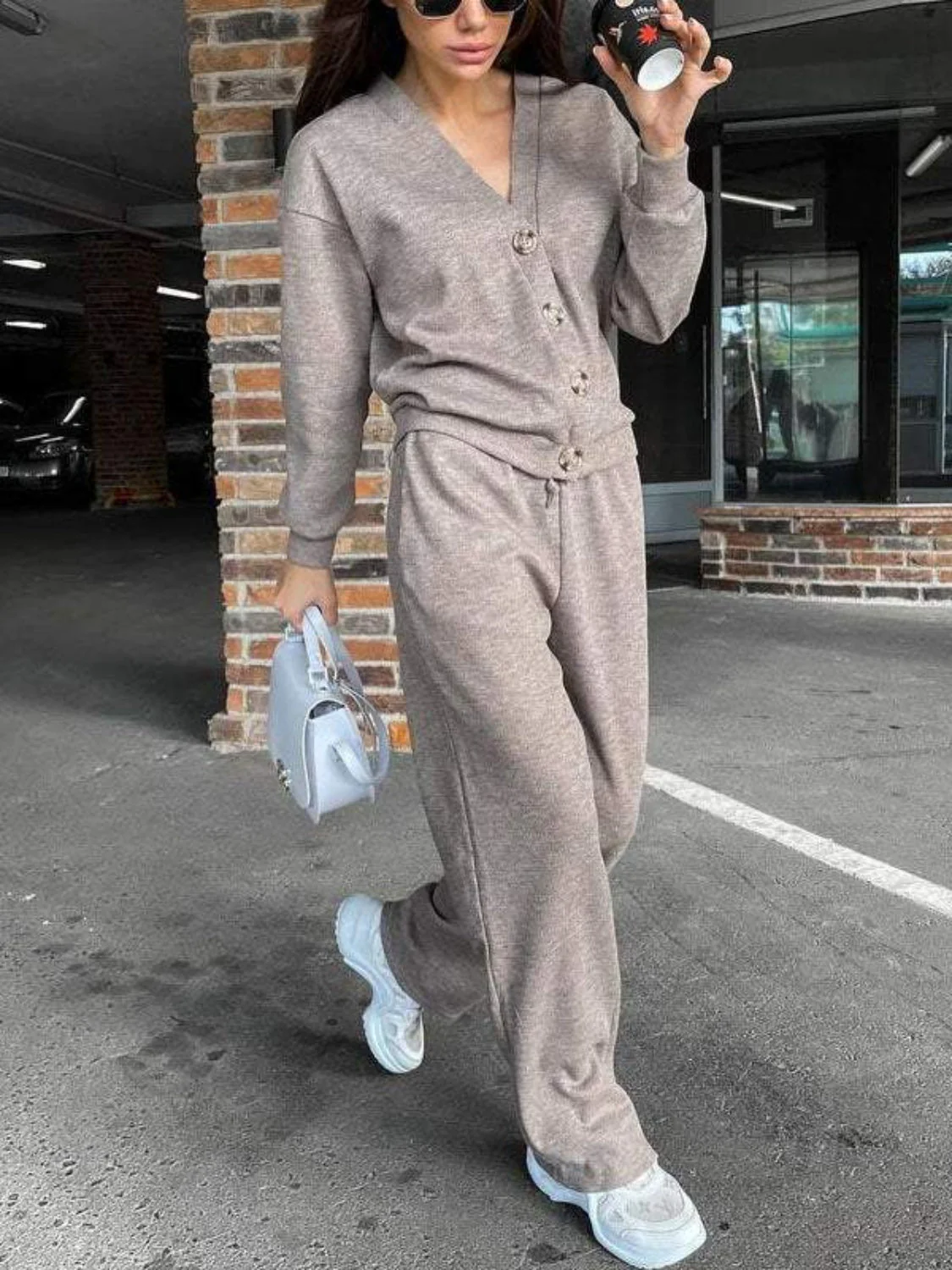 Hedwig | Full size button down long sleeve top and pants set - Image 13