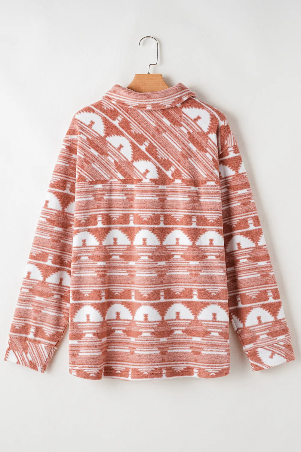 Heidi | Plus size jacket with pockets, printed collar and collar - Image 3