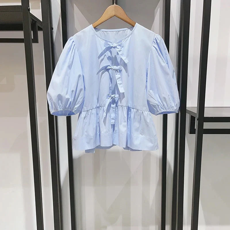 Helga® | Women'S Drawstring Shirt With Puff Sleeves - Image 3