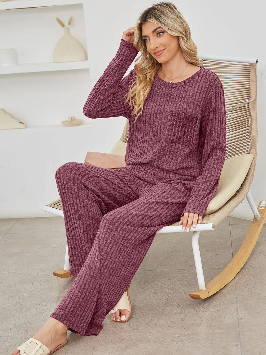 Henriette | Set consisting of a long-sleeved top and crew-neck trousers - Image 36