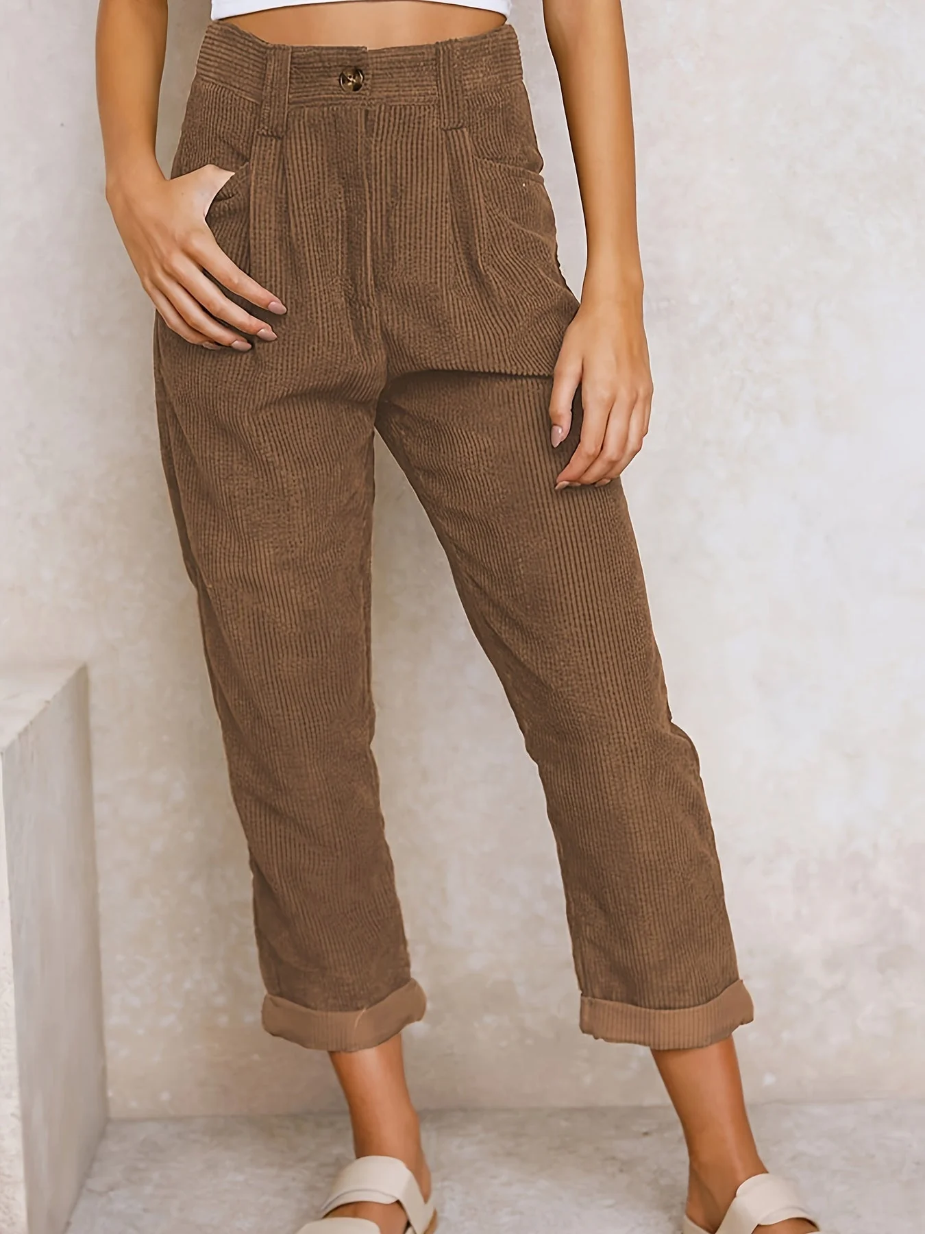Hilda® | straight leg corduroy trousers for women - Image 10
