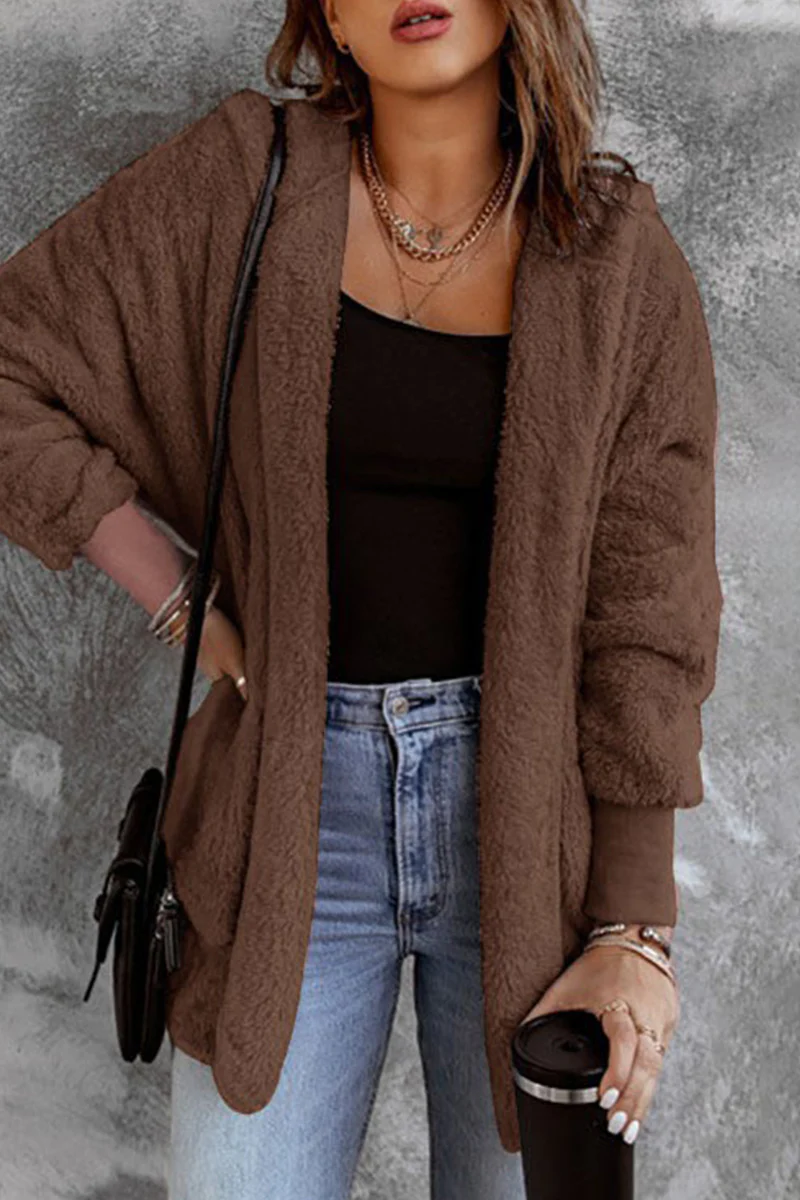 Hilde | Casual, daily outerwear with a fluffy cardigan collar - Image 2