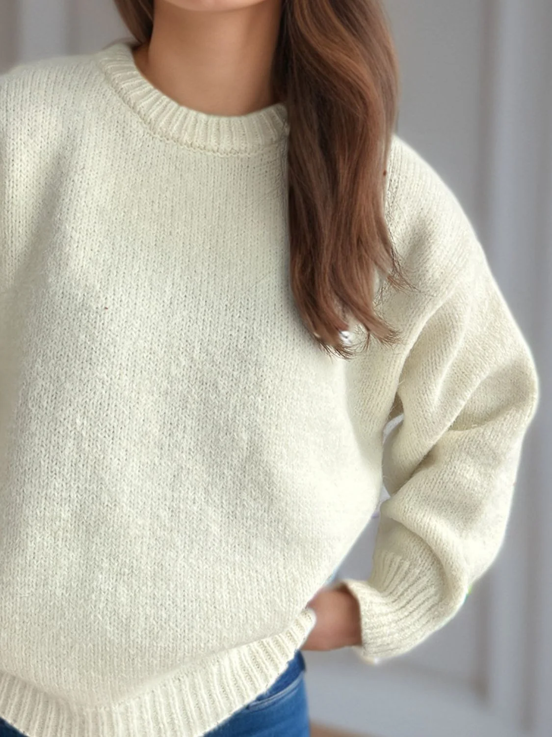 Hortensia | Crew neck sweater with long sleeves - Image 12