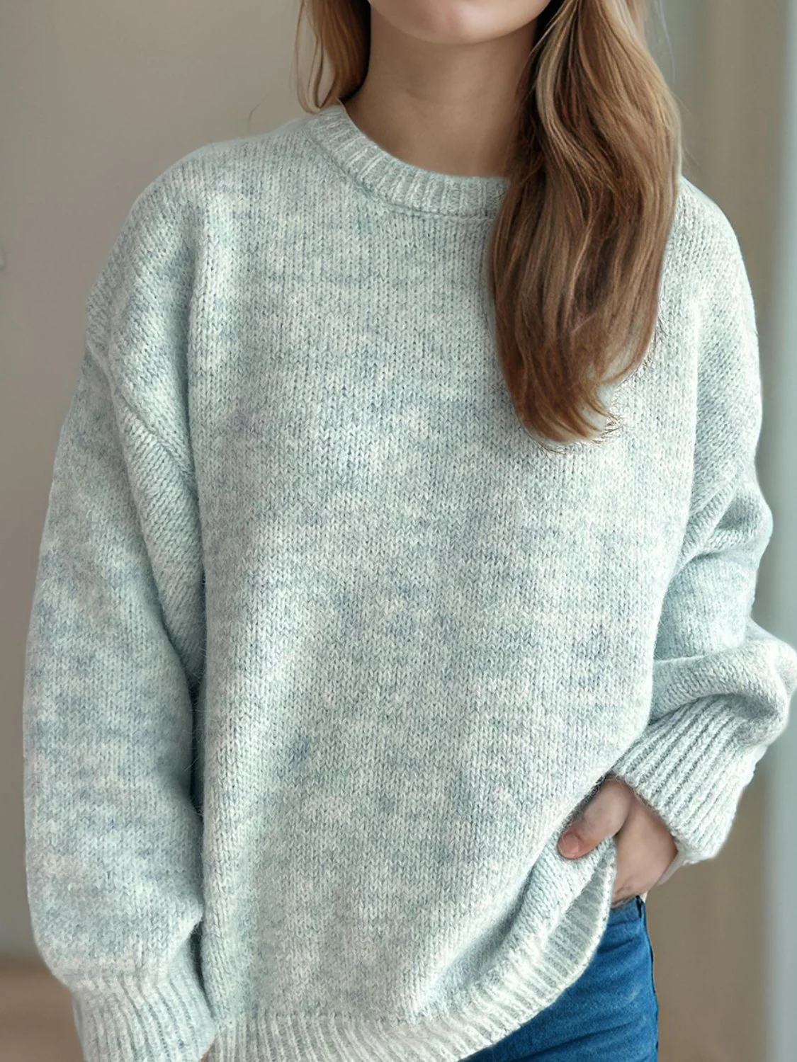 Hortensia | Crew neck sweater with long sleeves - Image 15