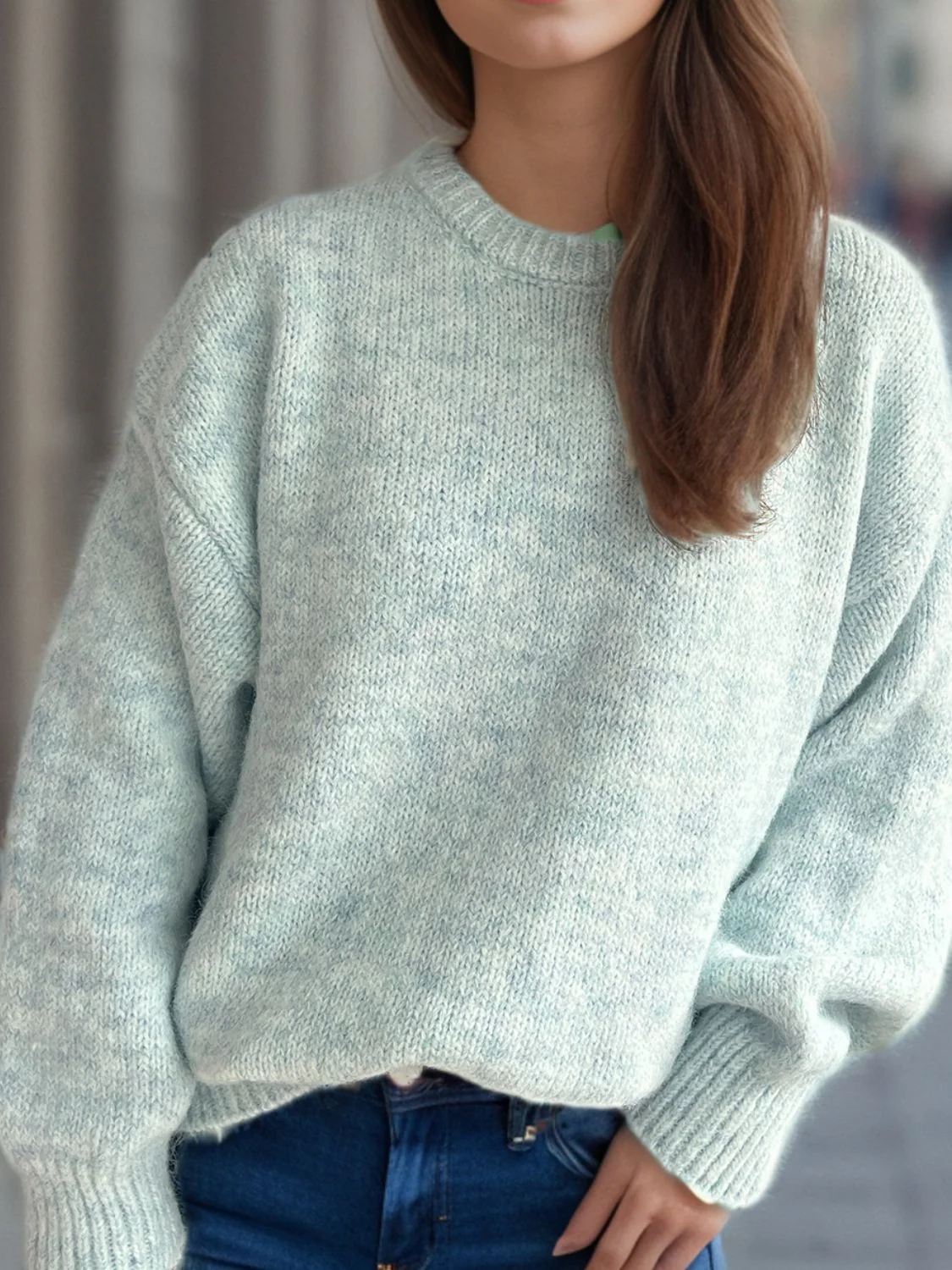 Hortensia | Crew neck sweater with long sleeves - Image 19