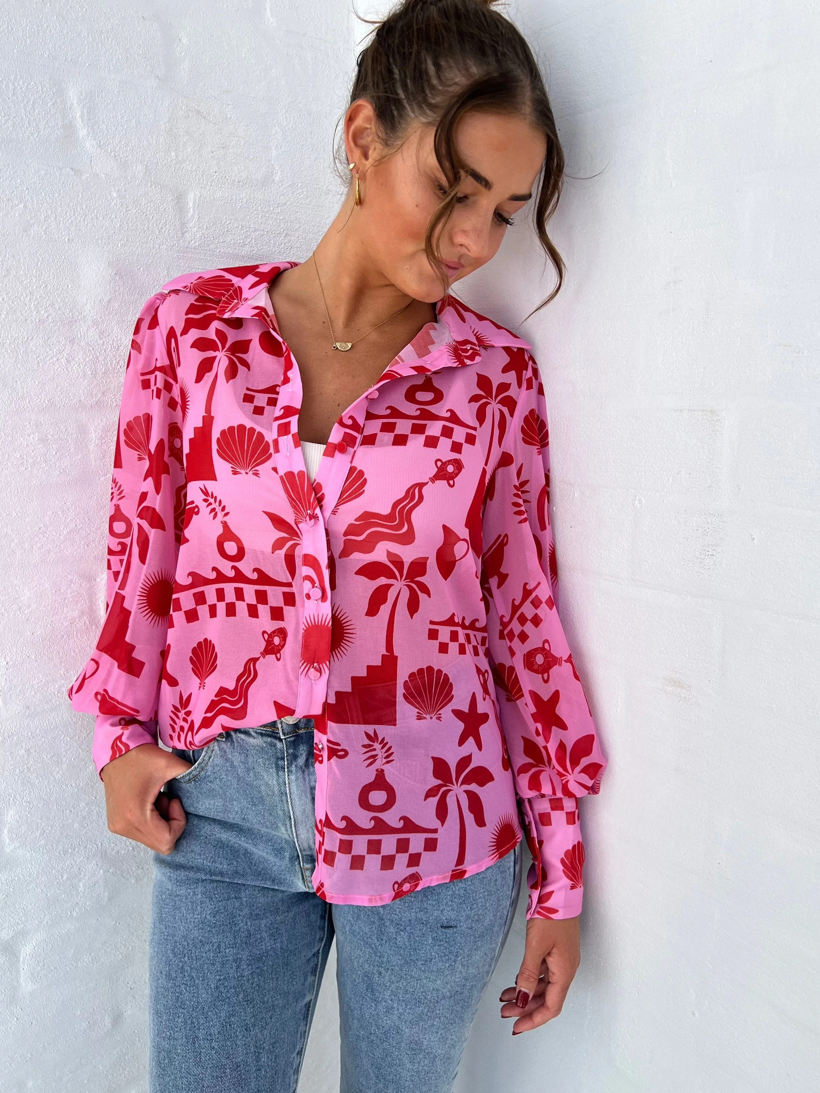 Iga® | Bliss Pink Blouse - Image 2