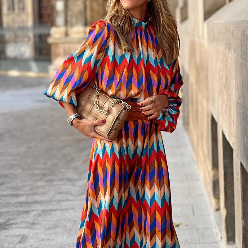 Inés® | Formal Printed Midi Dress - Image 3