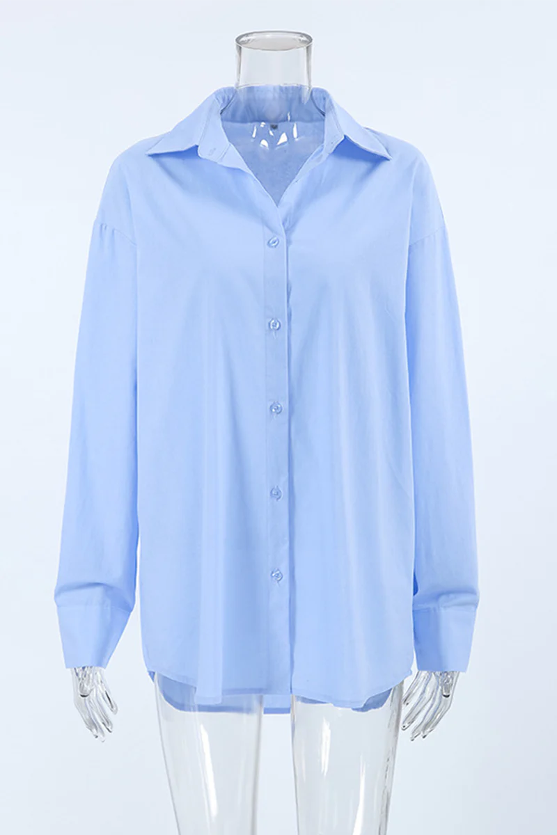 Ingeborg | Casual everyday blouses with buttons and turn-down collars - Image 6