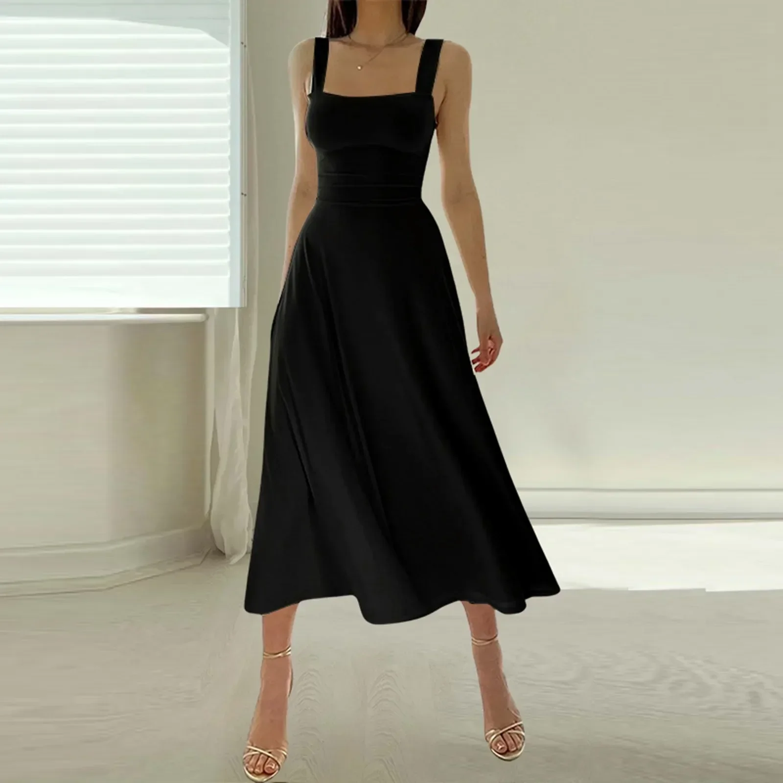 Ingrid® | Elegant Dress With Square Neckline - Image 2