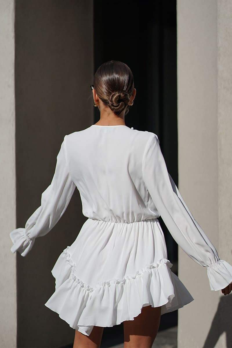 Ingrid® | V-Neck Ruffle Mini Dress - Image 3