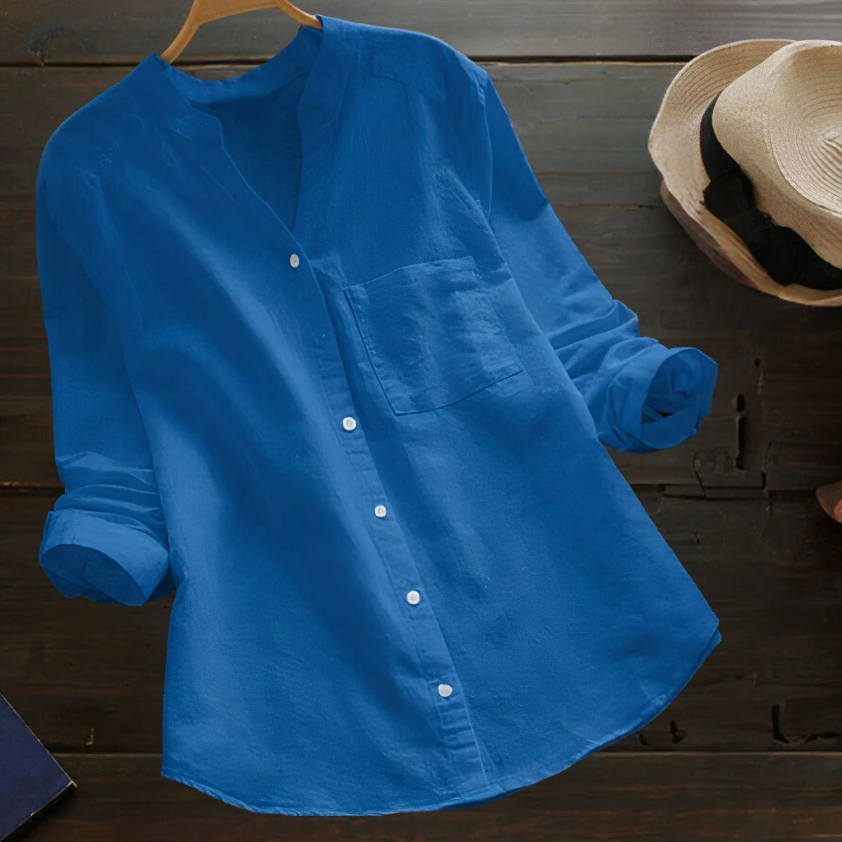 Irene® | Relaxed Cotton Linen Shirt - Image 7