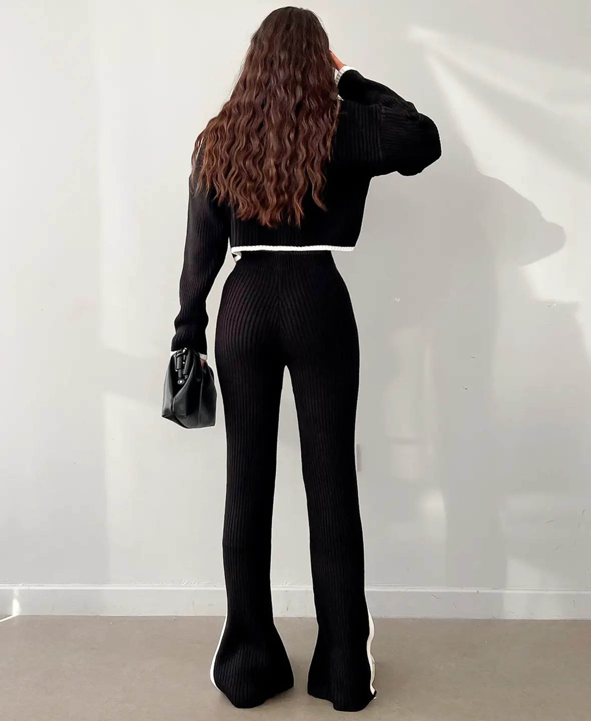 Irene | RIBBED KNIT CROP SET - Image 3