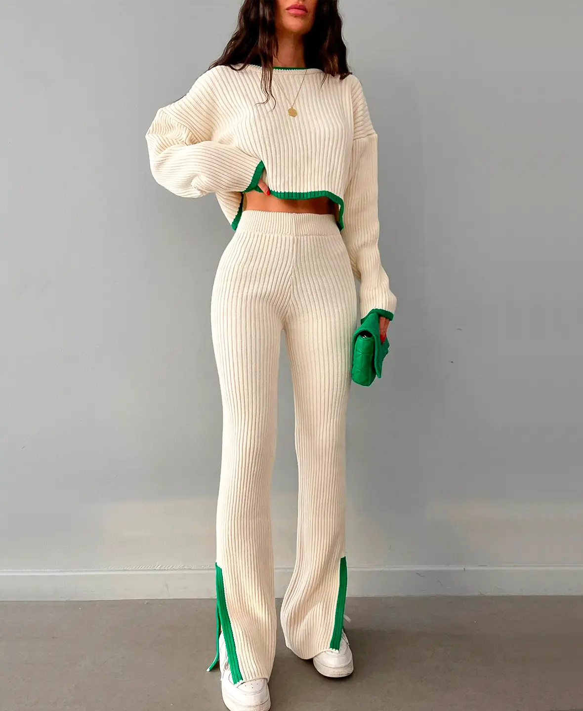 Irene | RIBBED KNIT CROP SET - Image 7