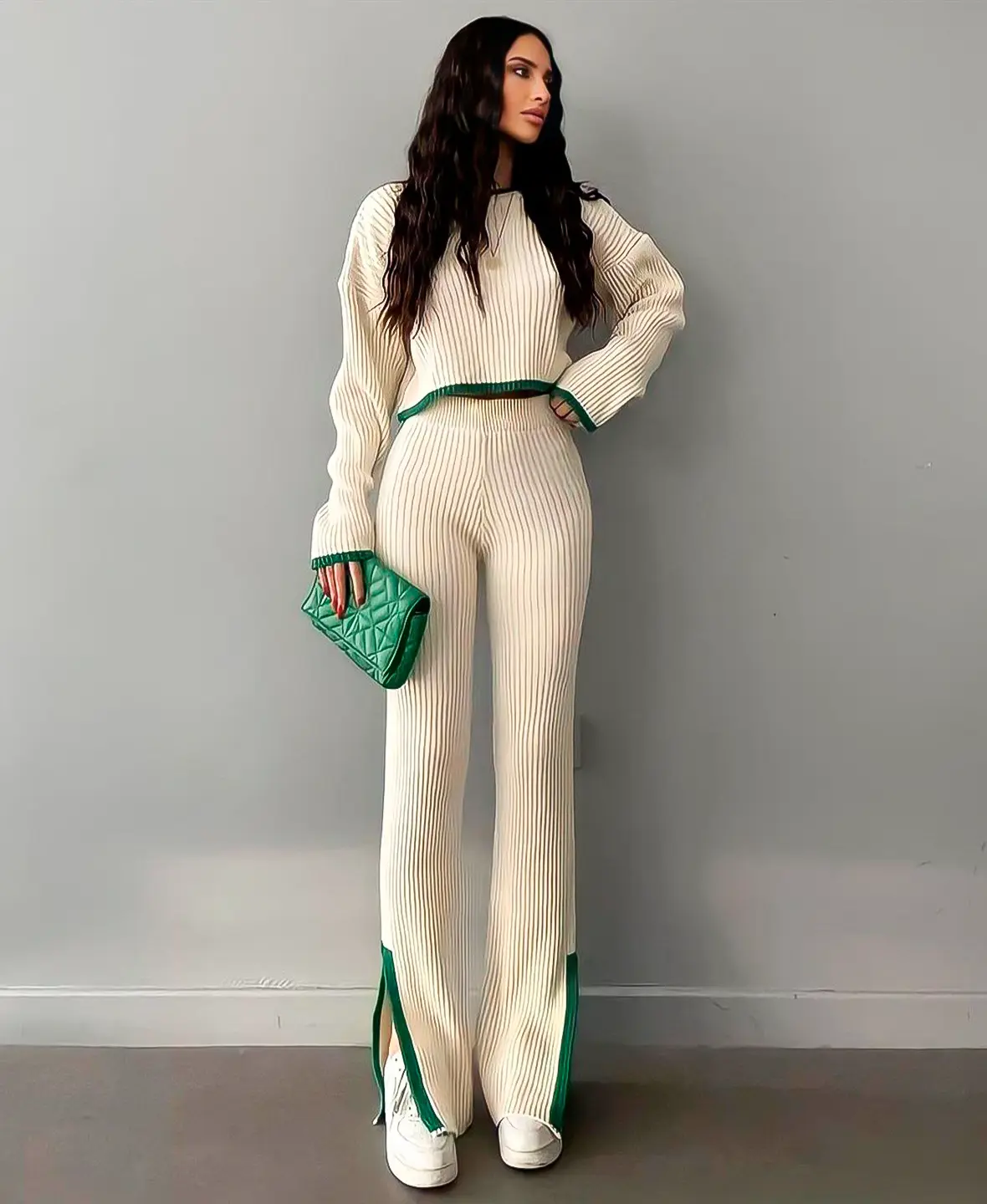 Irene | RIBBED KNIT CROP SET - Image 8