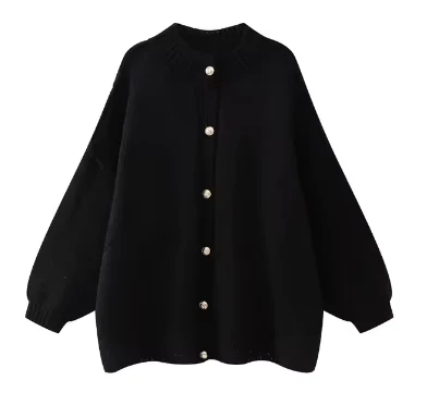 Irina | Casual cardigan with metal buttons for women - Image 5