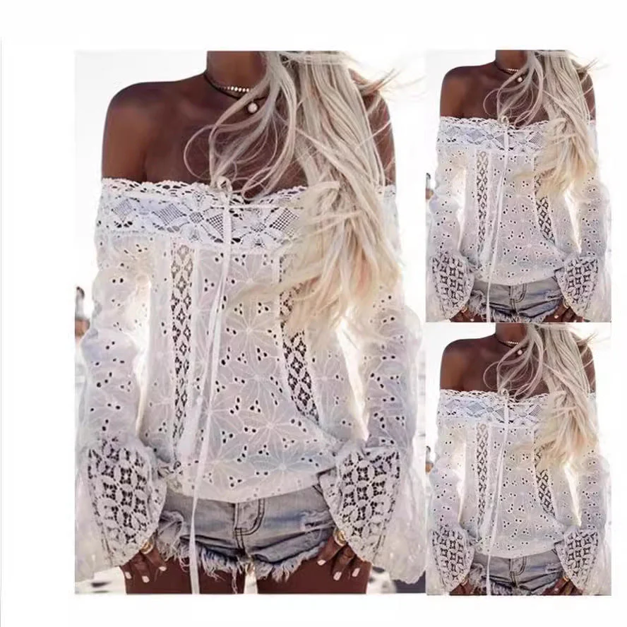 Irina® | Women'S Blouse With Off-Shoulder Design And Delicate Crochet Pattern