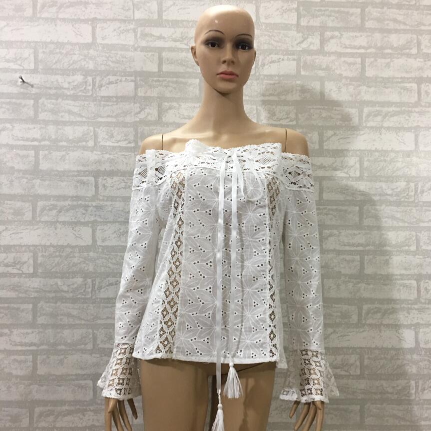 Irina® | Women'S Blouse With Off-Shoulder Design And Delicate Crochet Pattern - Image 4