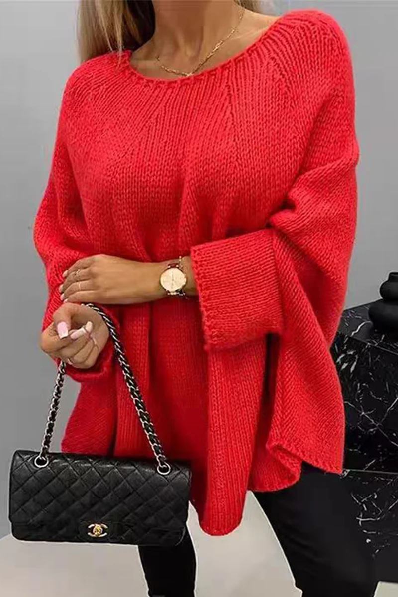 Isabel | Casual daily patchwork O-neck sweaters - Image 5