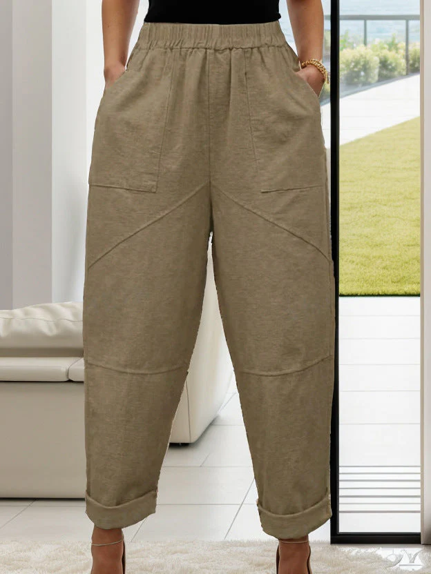 Isabel® | Women'S Comfortable Chino Trousers With Wide Legs And Elastic Waistband - Image 5