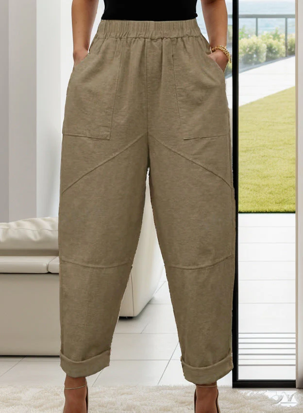Isabel® | Women'S Comfortable Chino Trousers With Wide Legs And Elastic Waistband - Image 8