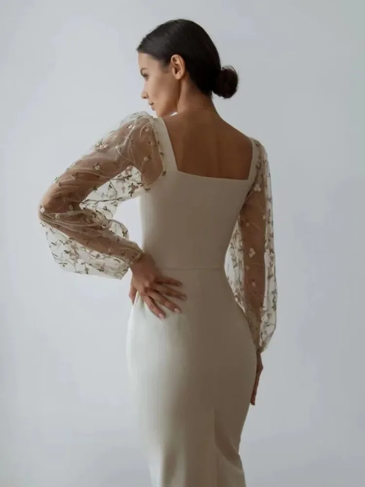 Isabella® | Evening And Party Dress With Square Neckline And Long Sleeves - Image 2