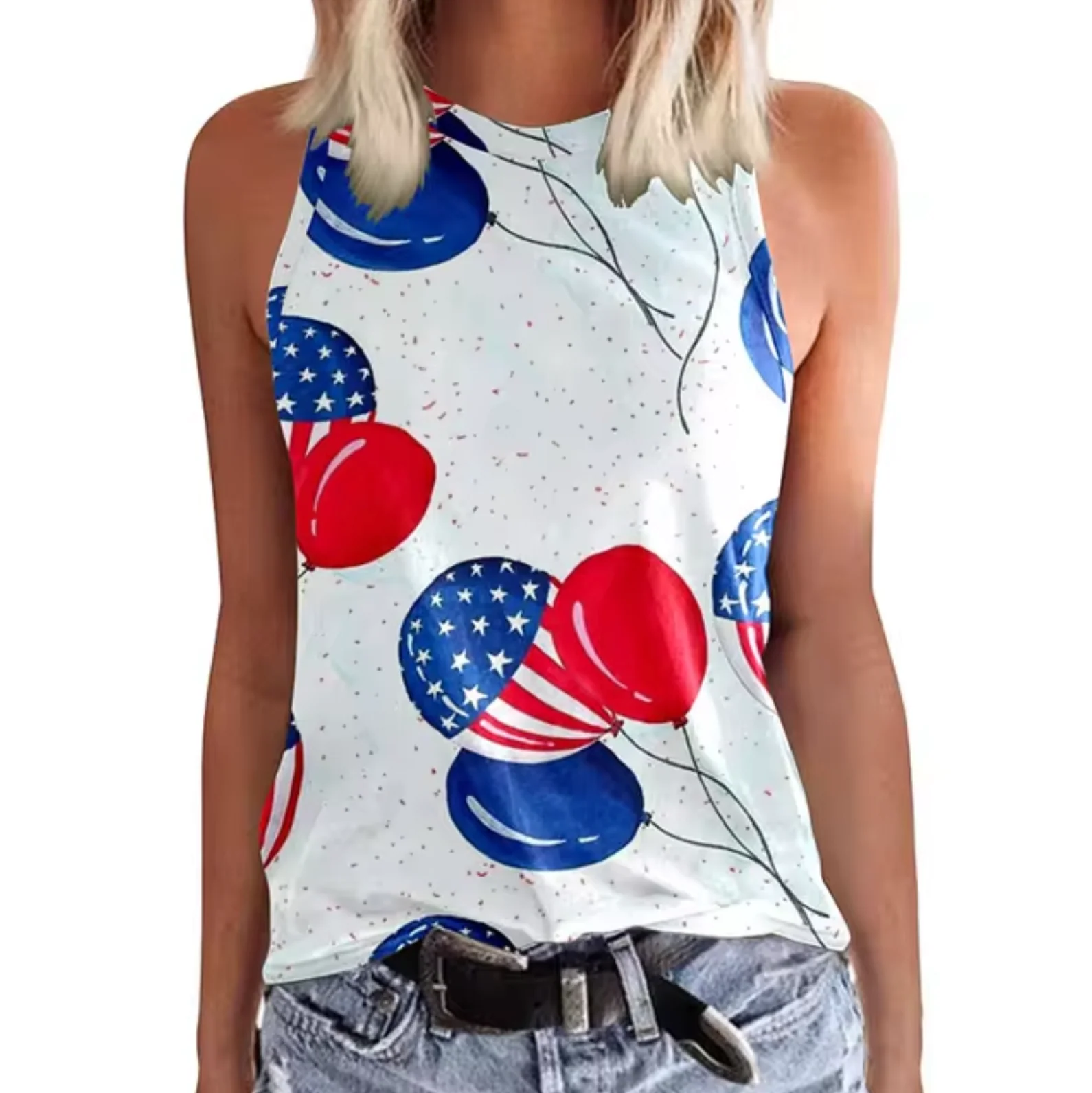 Isabelle® | Sleeveless T-Shirts With Printed Designs - Image 2