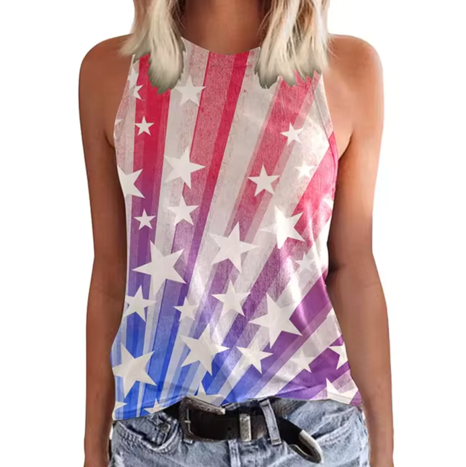 Isabelle® | Sleeveless T-Shirts With Printed Designs - Image 3