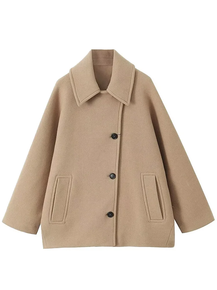 Ivana | Solid color trench coat with lapel collar - Image 2