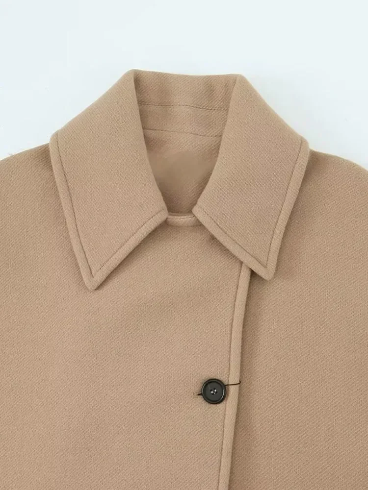 Ivana | Solid color trench coat with lapel collar - Image 4