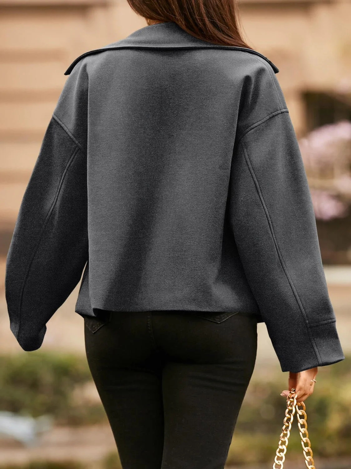 Ivanna | Jacket with collar and dropped shoulders - Image 10