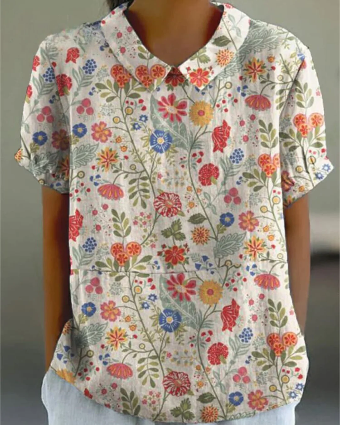 Ivonne® | Handmade Blouse With Flowers - Image 2