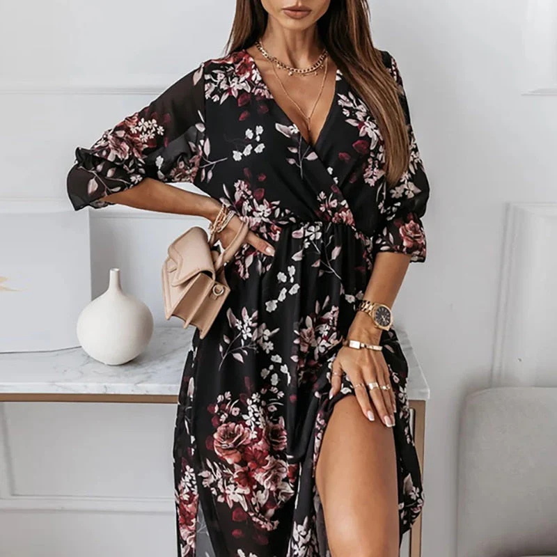 Jacinta® | Midi Dress With Slit - Image 6