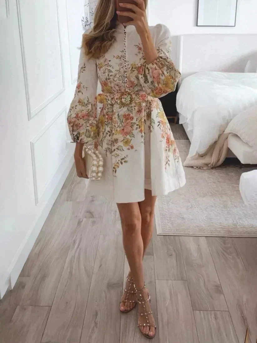Jacinta® | Printed Button-Front Mini Dress - Image 2