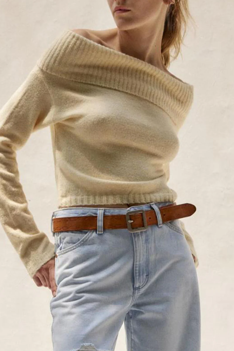 Jana | Sexy, solid color, off-the-shoulder, off-the-shoulder sweaters - Image 4