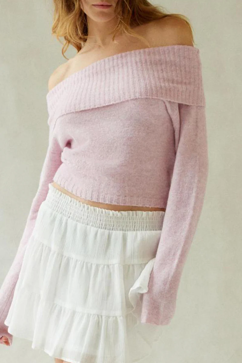 Jana | Sexy, solid color, off-the-shoulder, off-the-shoulder sweaters - Image 5