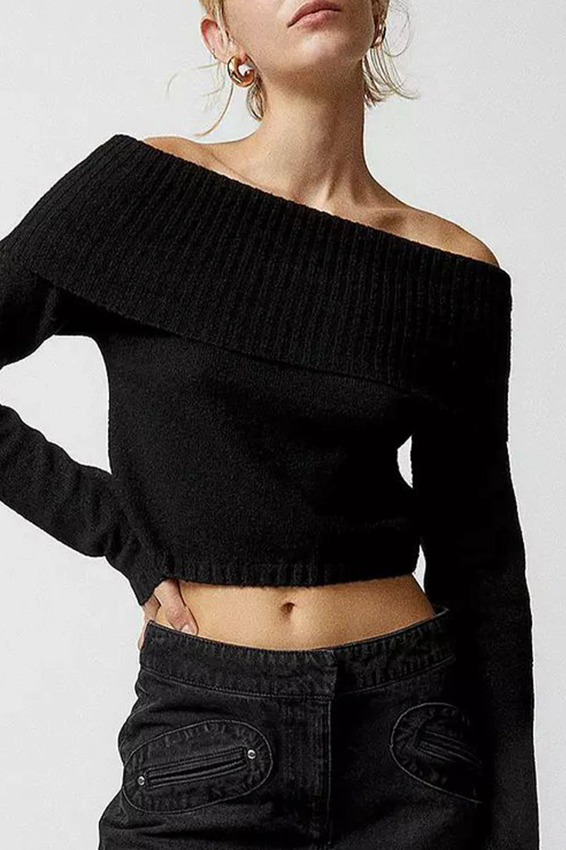 Jana | Sexy, solid color, off-the-shoulder, off-the-shoulder sweaters - Image 7