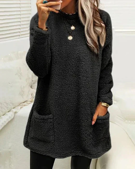Janine® | Casual women's sweater with pockets - Image 3