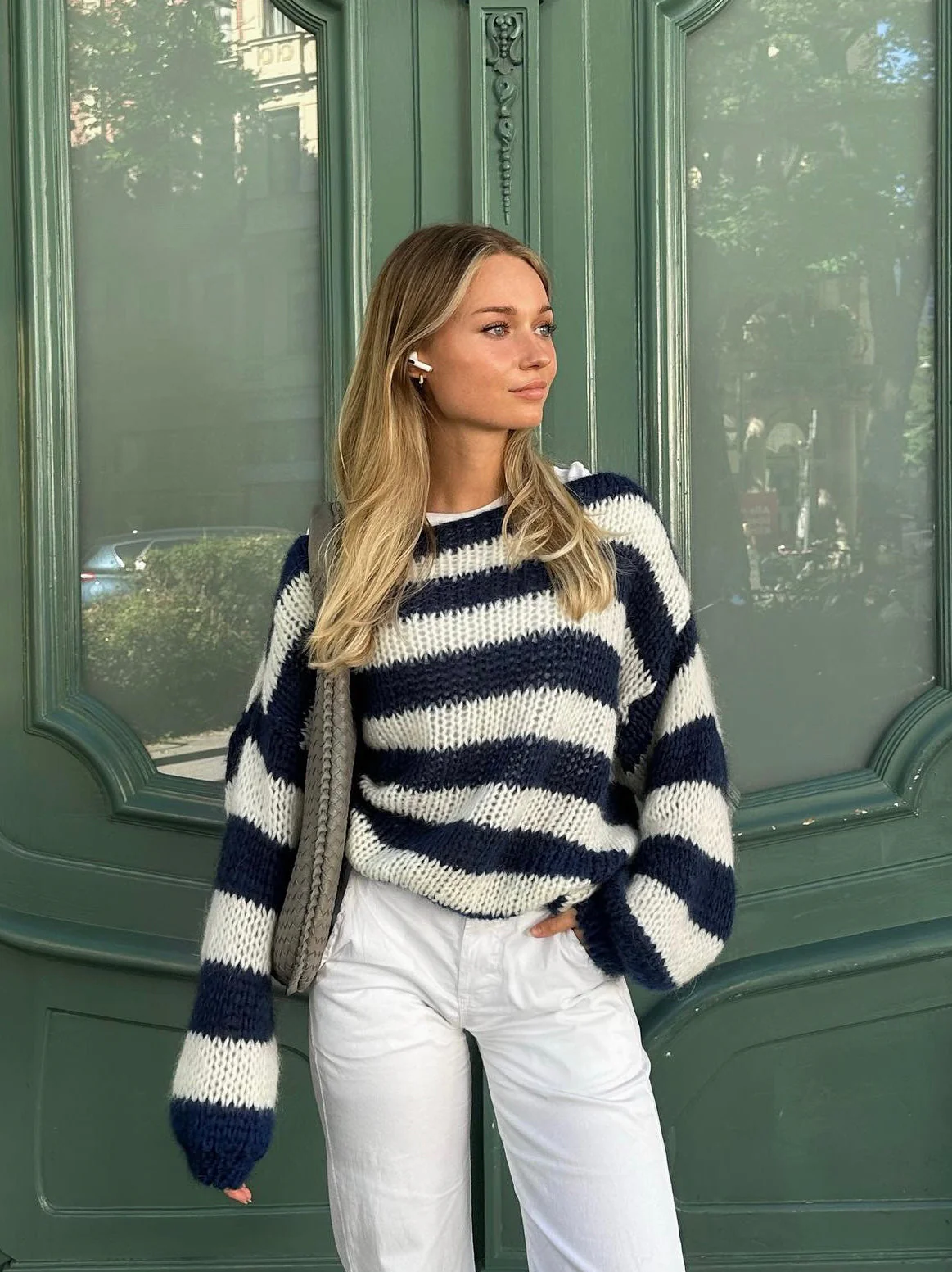 Jasmijn | Striped knitted sweater for women - Image 3
