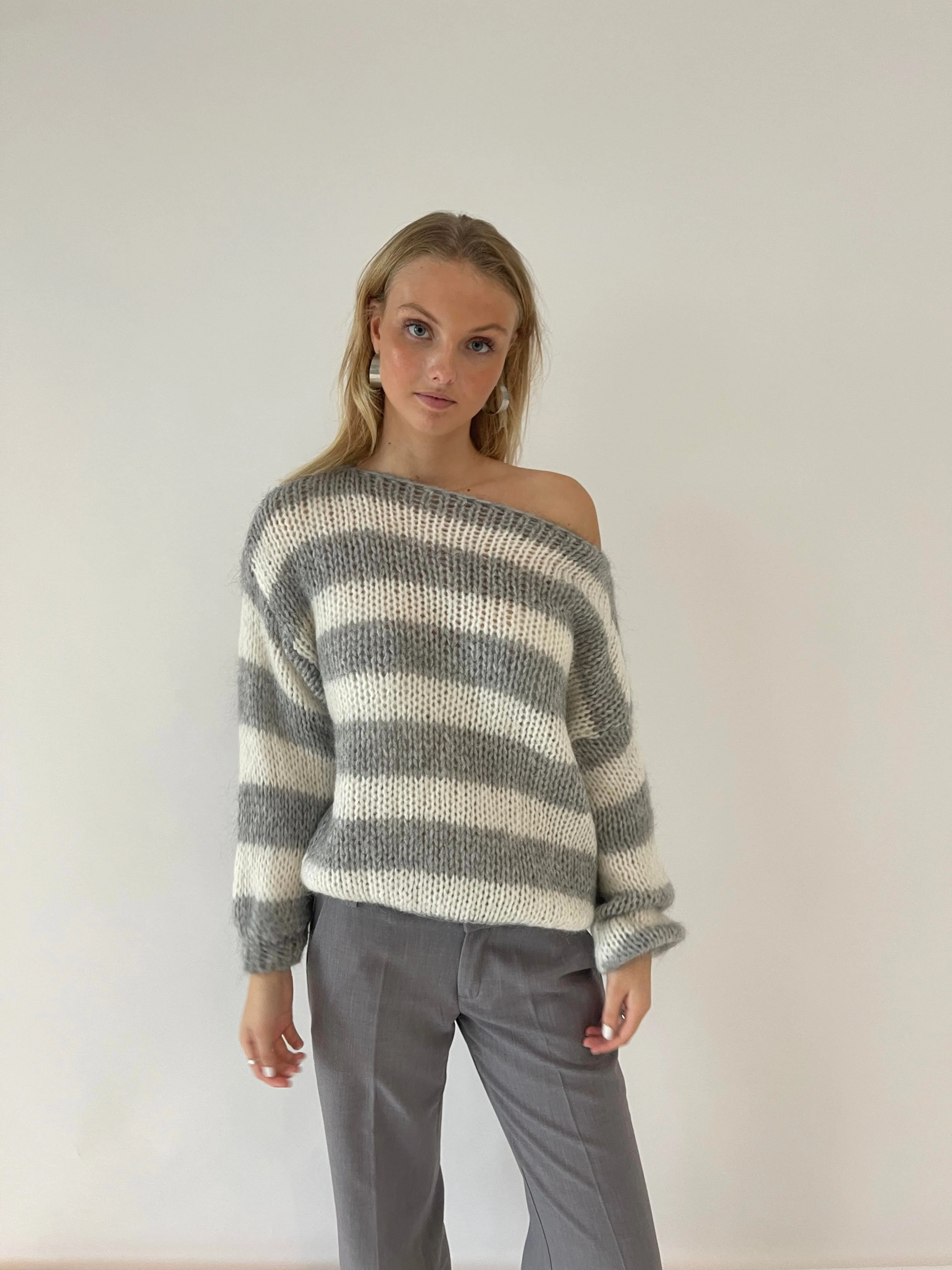 Jasmijn | Striped knitted sweater for women - Image 5