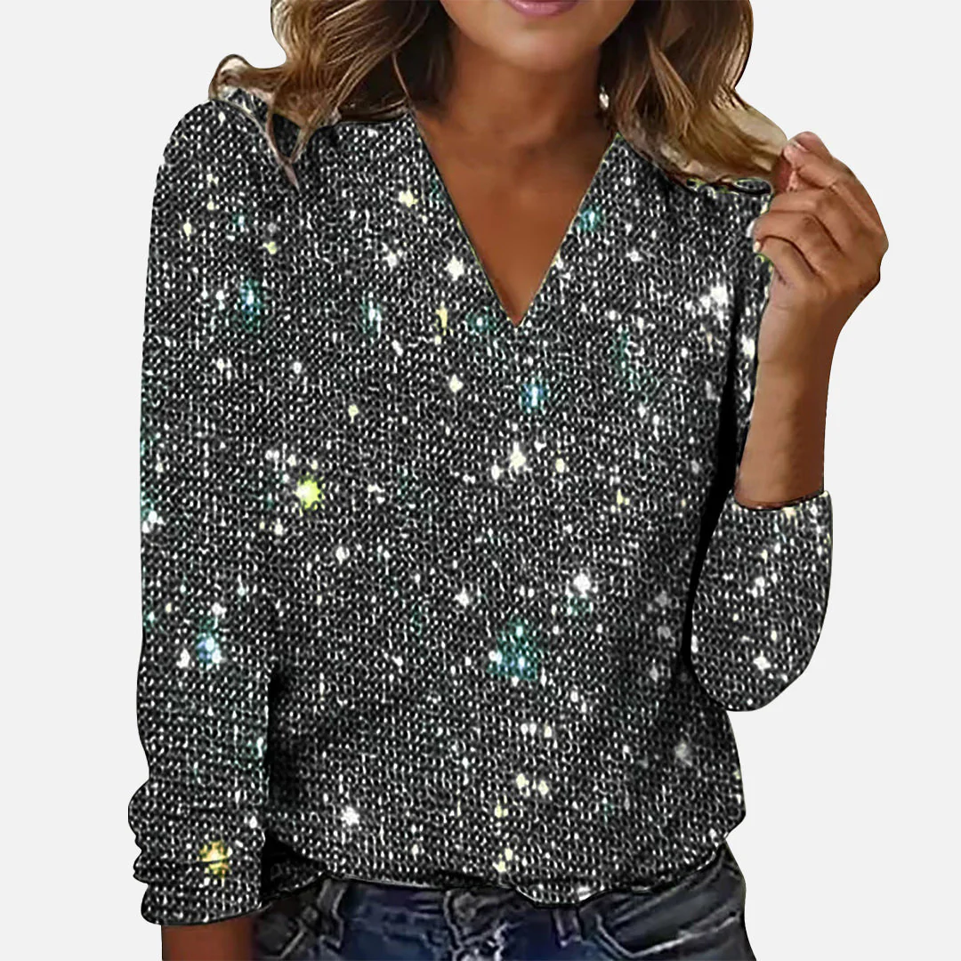 Jazmín® | Sparkling Blouse With A V-Neck - Image 4