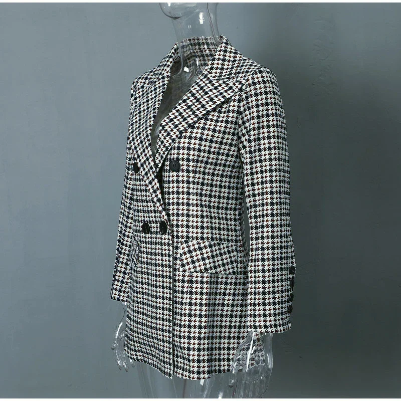Jazmin | Checked blazer jacket - Image 4
