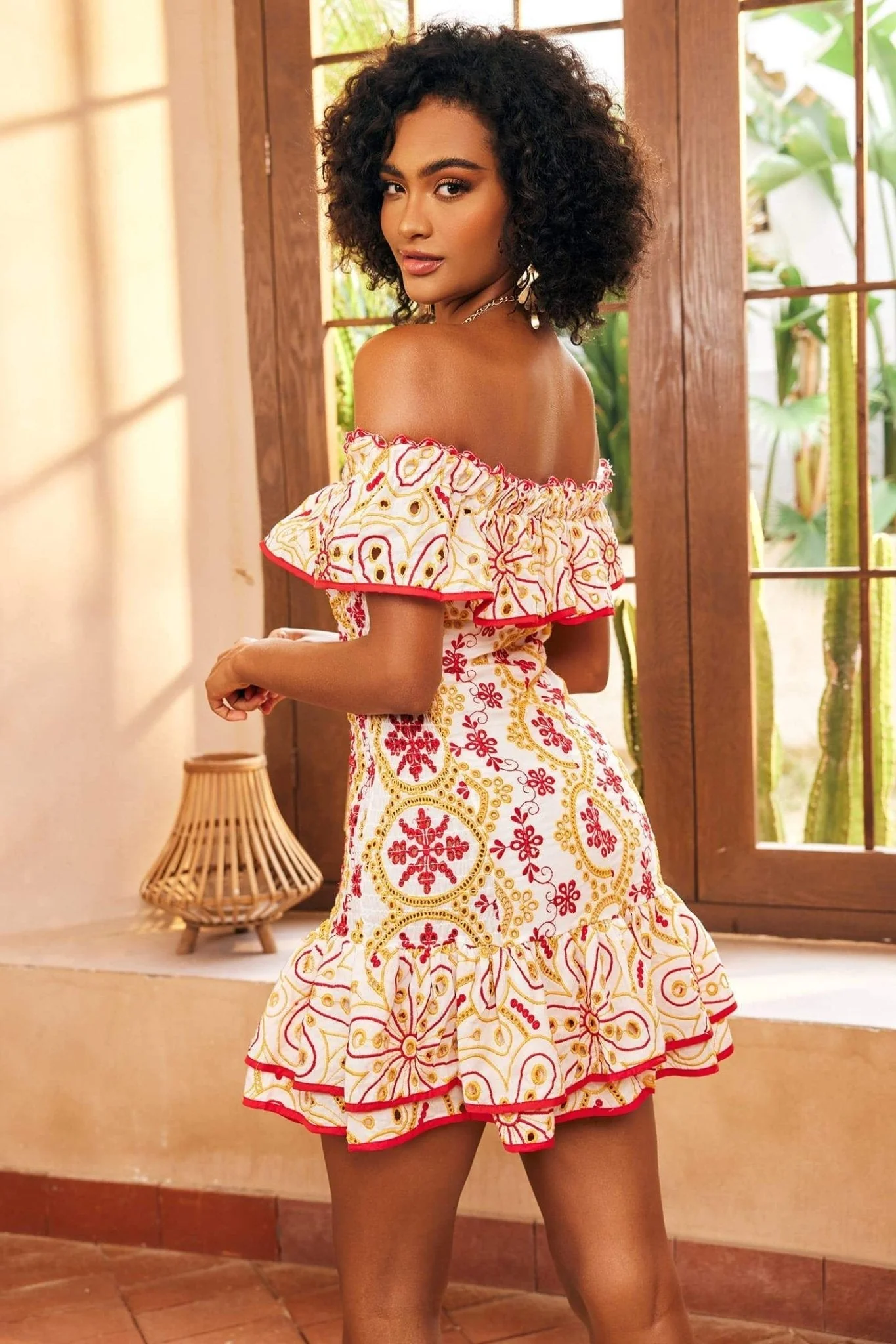 Jenni® | Off-The-Shoulder Mini Dress With Embroidery And Print - Image 4