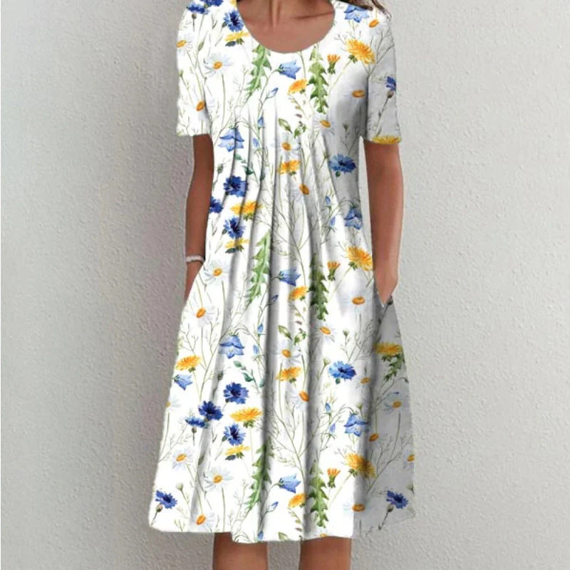 Jenni® | Women'S Floral Midi Dress With Pleated Design - Image 3