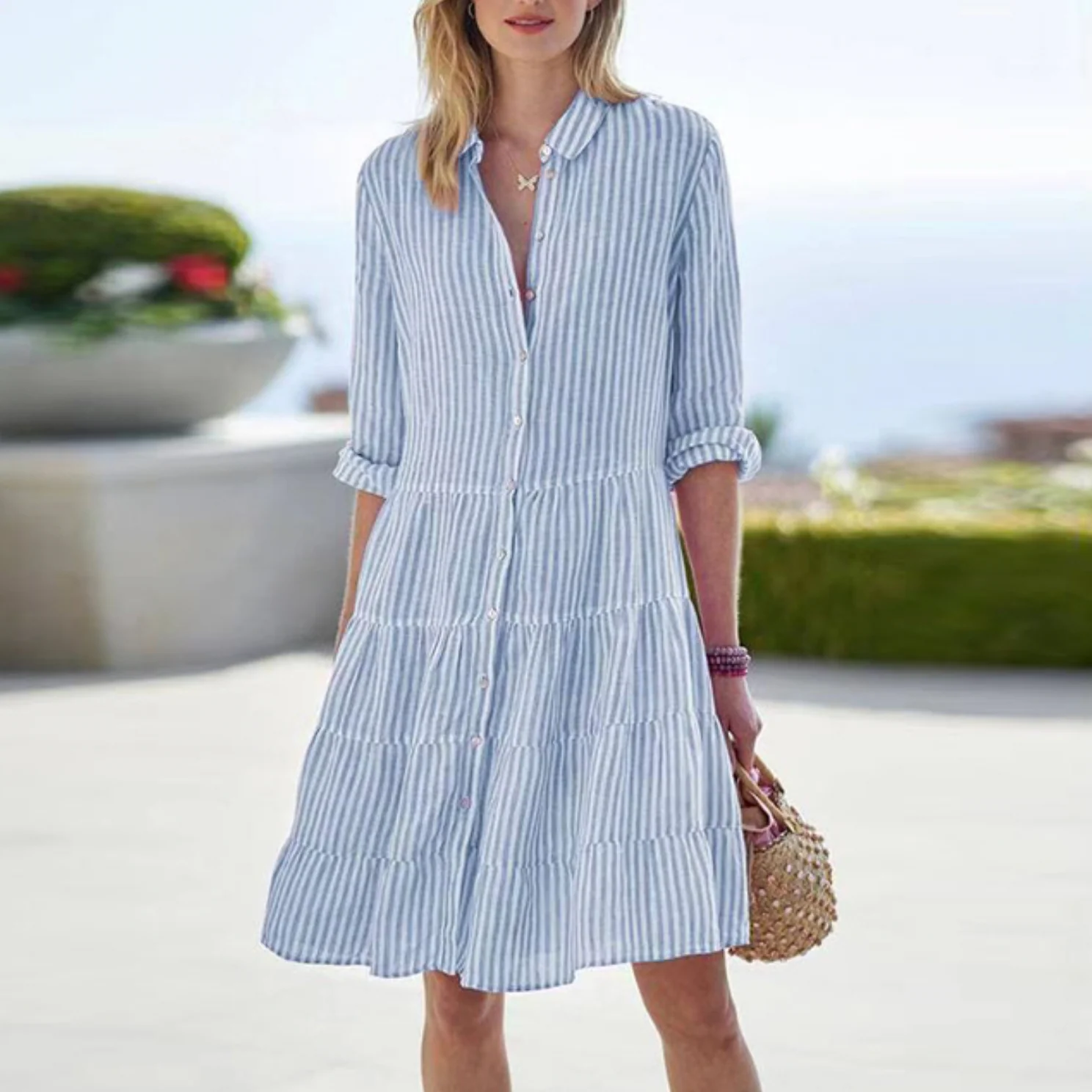 Jessica® | Breezy Chic Striped Dress - Image 5