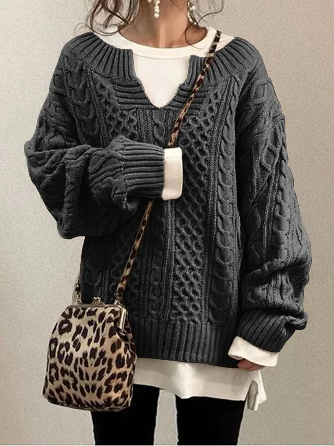 Jessica® | Women's sweater with a half-open neckline - Image 3