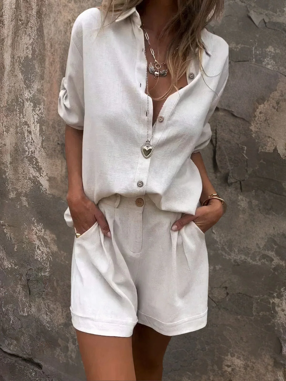 Johana® | Casual Shorts & Blouse Set - Image 3