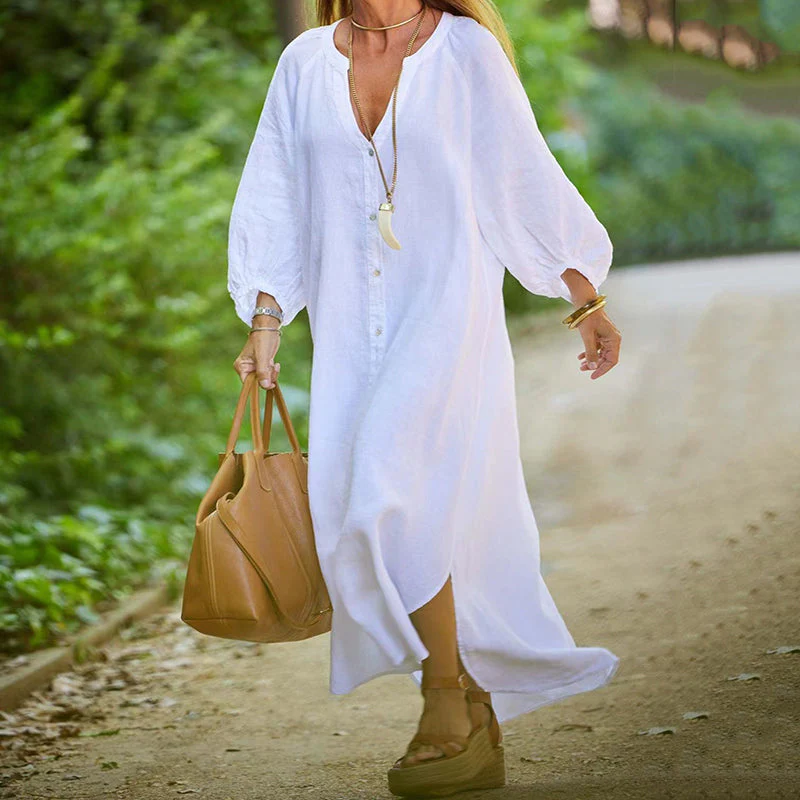 Johana® | Long Dress With V-Neck - Image 4